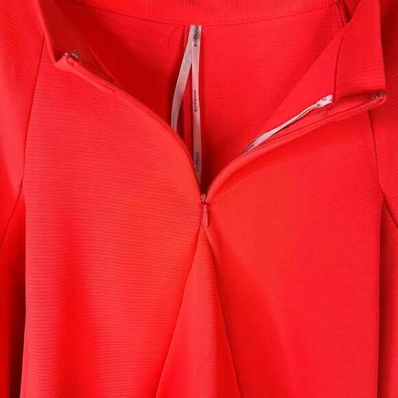 MINKPINK Skater Mini Skirt in Neon Coral Size Medium - Picture 5 of 7